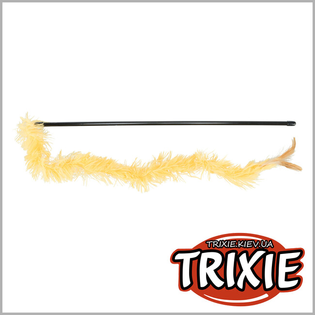 ТРИКСИ Украина - Удочка-дразнилка Trixie Playing Rod with Plush Strip (с лентой 48cm)