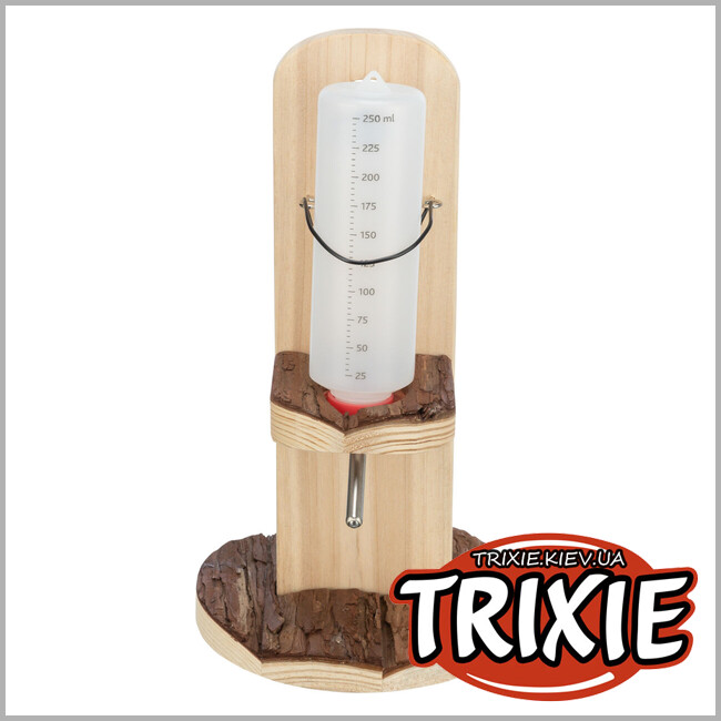 ТРИКСИ Украина - Держатель для поилки Trixie 62126 (дерево/кора), 18х30см