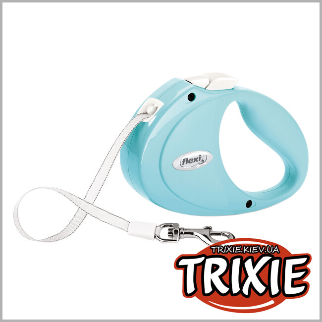 ТРИКСИ Украина - Флекси Trixie 12302 "PUPPY", XS: 2 м/до 12 кг, голубой