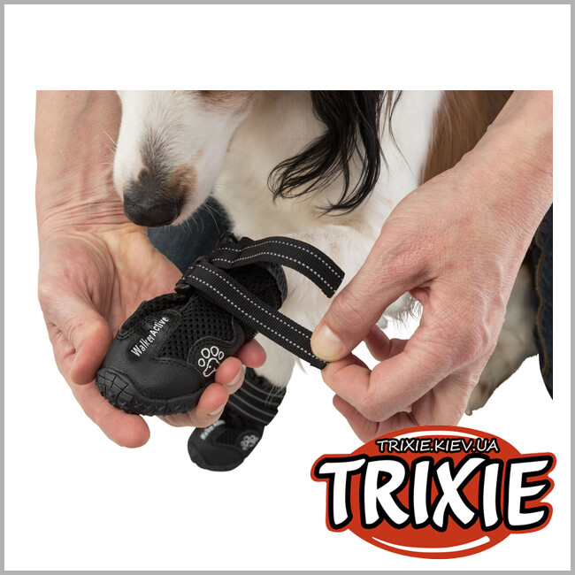 ТРИКСИ Украина - Защитные сапоги Trixie 19467 "Walker Active" для собак, XL, черный (2шт/уп)