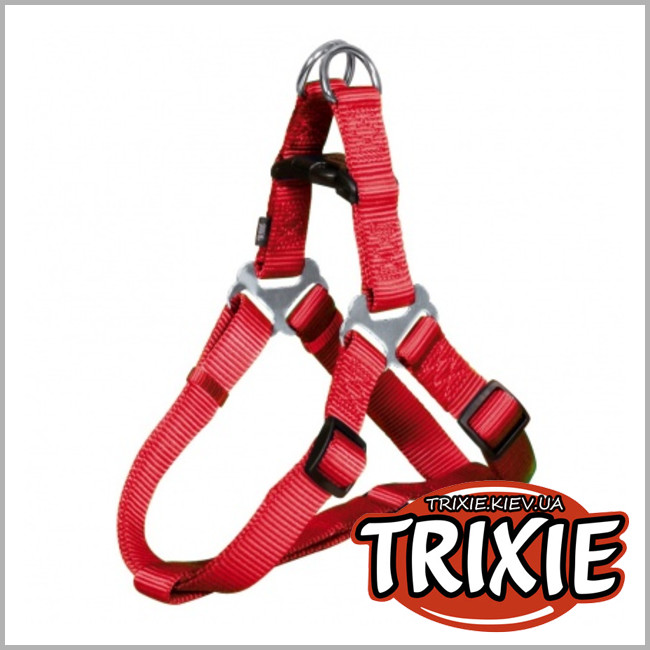 ТРІКСІ Україна - Шлей з підкладкою для собак TRIXIE - Premium (Розмір:65-80см/25мм, Колір:червоний)