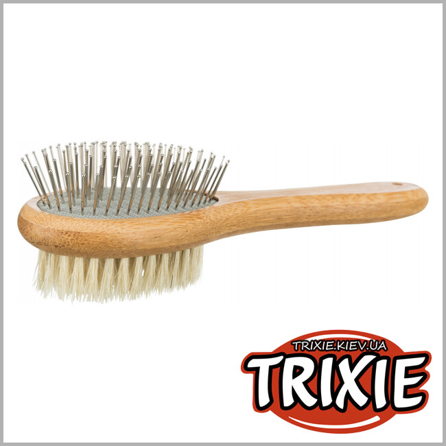 ТРИКСИ Украина - Щетка двусторонняя для котов Trixie ( бамбук 6 × 22 см. )