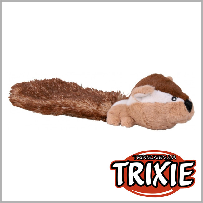 ТРИКСИ Украина - Бурундук игрушка с хвостом со звуком для собак TRIXIE (плюш 30см)