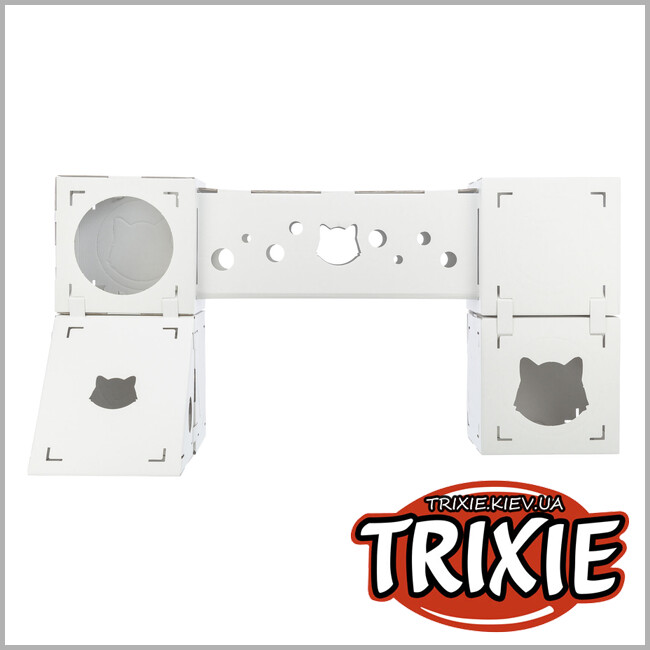 ТРИКСИ Украина - Домик-трансформер Trixie 48061 для кота "Finca Felice" (картон), 125х62х62см, белый