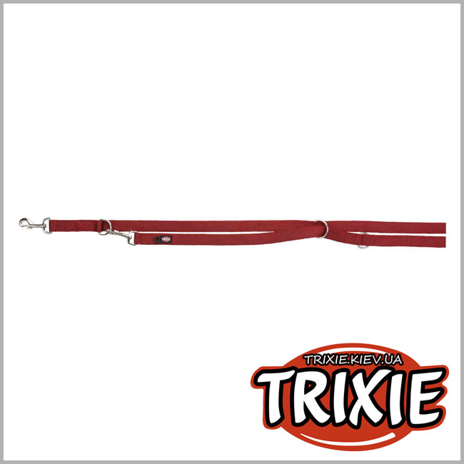 ТРИКСИ Украина - Поводок-перестежка Premium-TRIXIE двухслойный (Размер L–XL: 2.00м/25мм. бордовый)