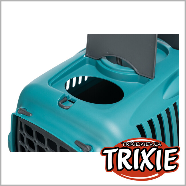 ТРИКСИ Украина - Переноска Trixie Capri Transport Box 2 (37*34*55 см серый/петроль )