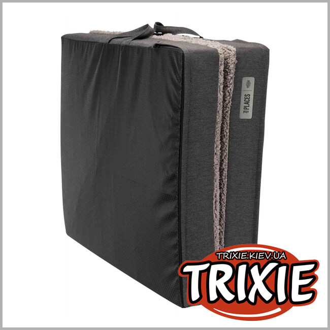 ТРИКСИ Украина - Ортопедическая раскладывающаяся подушка TRIXIE (120 × 85 см. Цвет: темно-серый/светло-серый)