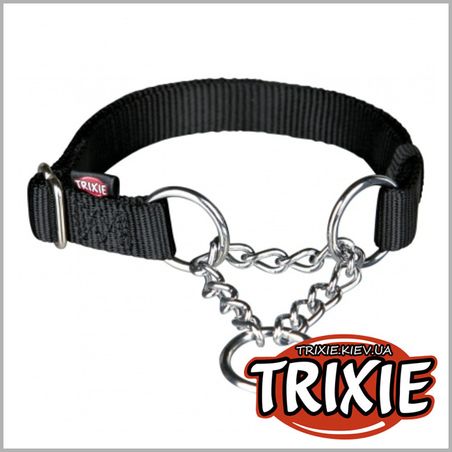ТРИКСИ Украина - Ошейник-удавка для собак TRIXIE (Размер:30-40см/15мм, Цвет: черн)
