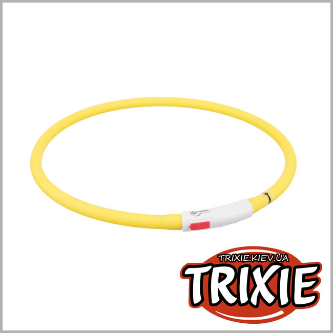 ТРИКСИ Украина - Ошейник светящийся USB-TRIXIE (70см/10мм,желтый)