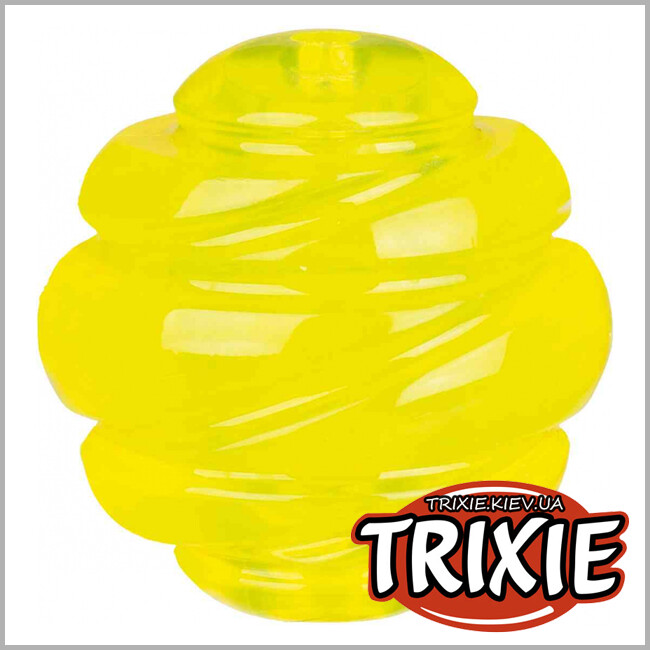 ТРІКСІ Україна - Спортивний надміцний м'яч TRIXIE (гума, ø 6см, жовтий)