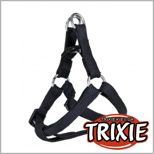 ТРІКСІ Україна - Шлей для собак TRIXIE (Розмір: 37-50cм/12мм, Колір: чорний, нейлон)