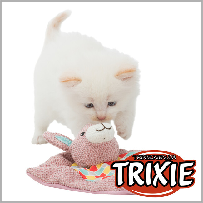ТРІКСІ Україна - Іграшка кролик для кошенят Trixie Junior My Valerian (тканина 13х13см)