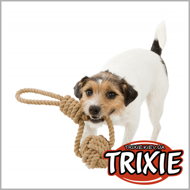 ТРИКСИ Украина - BE NORDIC игровой канат с узлом  Trixie (хлопок 7 / 20 см)