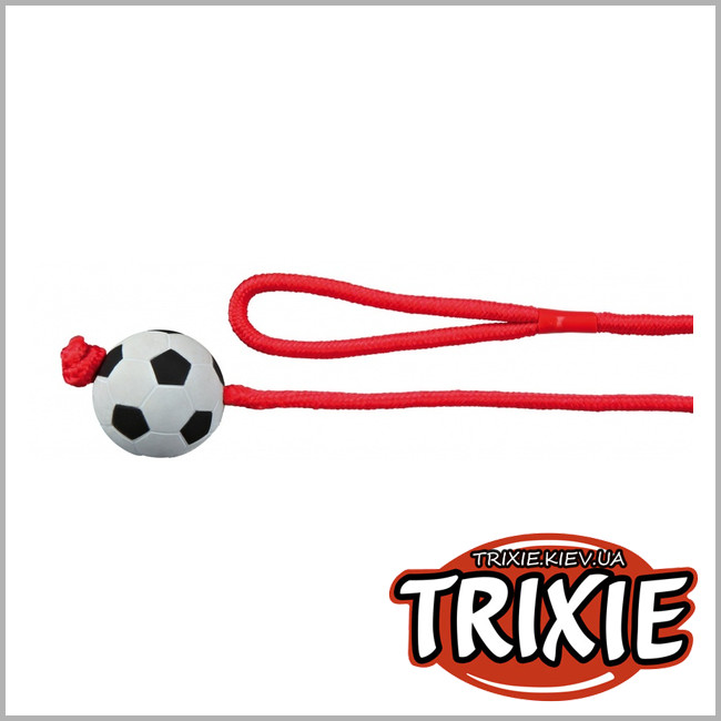 ТРИКСИ Украина - Мяч апорт на веревке для собак TRIXIE (плавающий 6 см / 100 см)