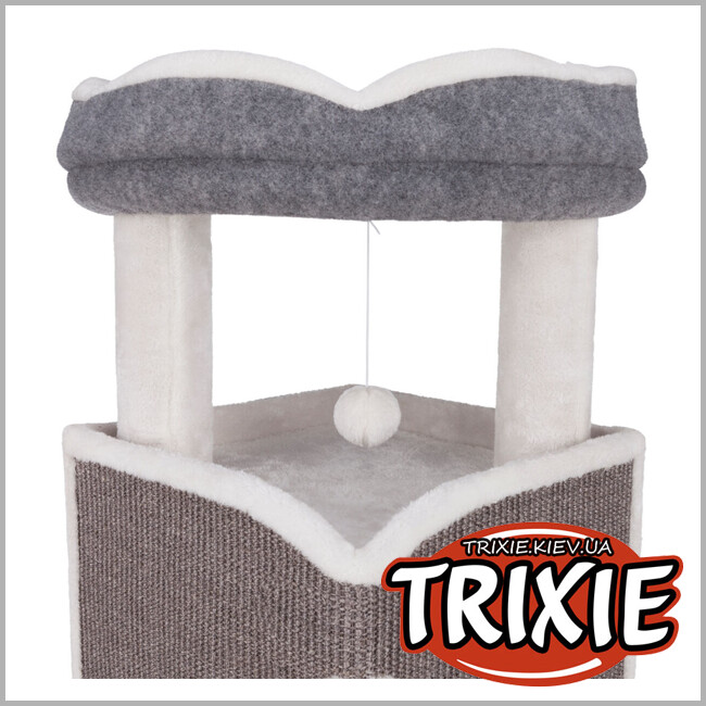 ТРИКСИ Украина - Домик для животных Trixie 44427 башня-драпак "Arma", 98см, серый/белый