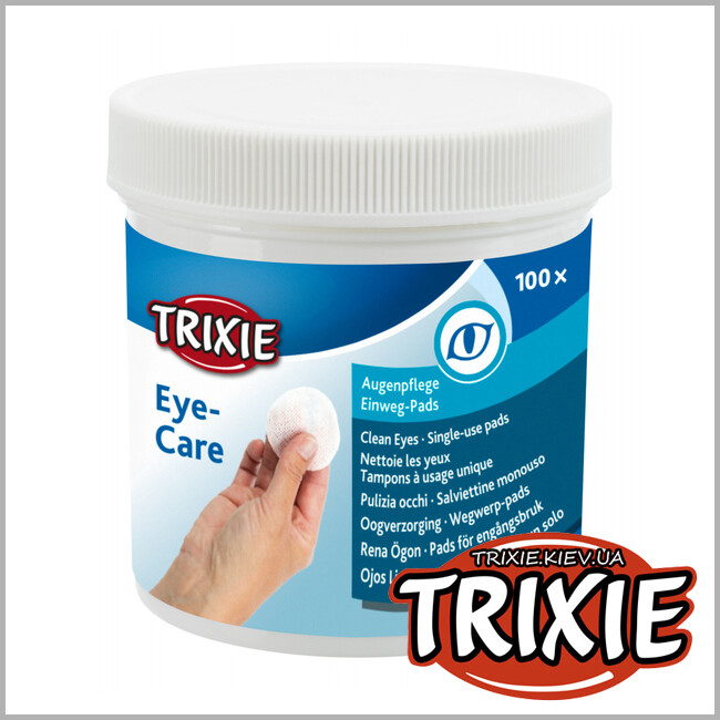 ТРИКСИ Украина - Одноразовые салфетки д/чистки глаз TRIXIE (алоэ вера и провитамин В5 * 100шт)