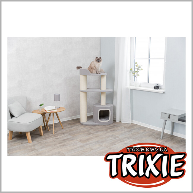 ТРИКСИ Украина - XXL Драпак домик 3 уровня Trixie Scratching Post XXL Salva (Высота: 128см серо-коричневый)