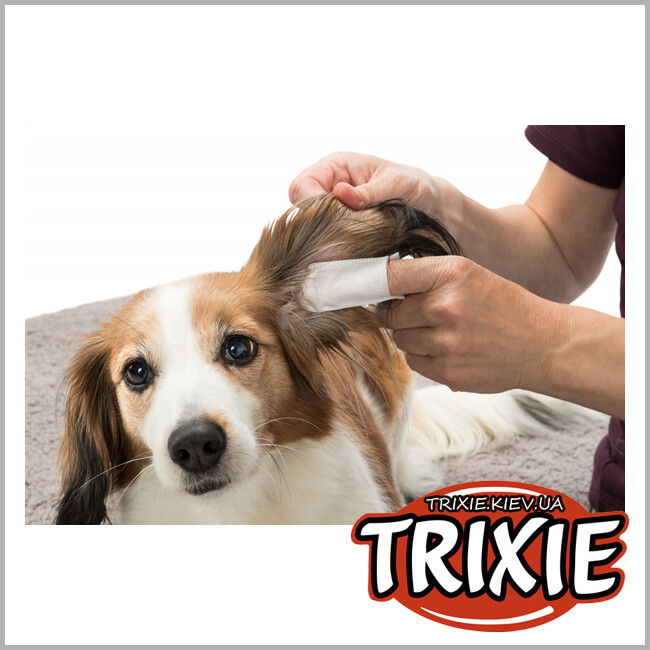 ТРИКСИ Украина - Одноразовые салфетки TRIXIE на палец для чистки ушей (50шт/уп)