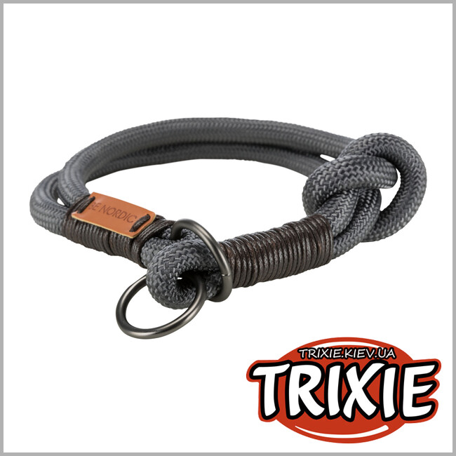 ТРИКСИ Украина - Ошейник-удавка для животных Trixie 17291 "BE NORDIC",L-XL: 55см/13мм,темно-серый/коричневый