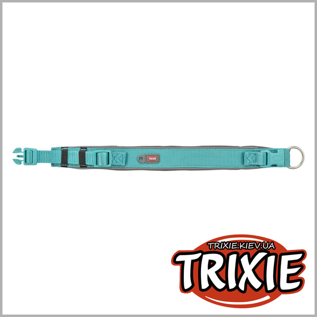 ТРИКСИ Украина - Ошейник для собак Trixie 1995528 Premium экстраширокий XS–S 27–35 см 25 мм аква-графит