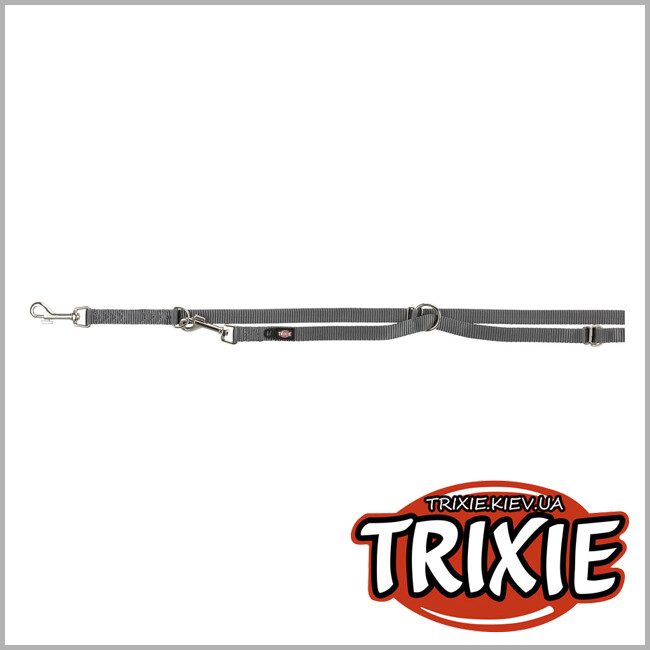ТРИКСИ Украина - Регулируемый поводок для собак Trixie 201316 "Premium", XS: 2.00м/10мм, графит