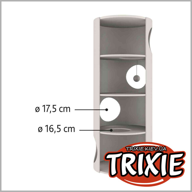 ТРІКСІ Україна - Драпак/будиночок-вежа Trixie 4338 "Edoardo", 100см,сіро-коричнев/крем