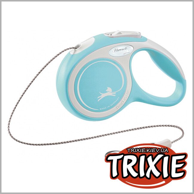 ТРИКСИ Украина - Флекси New COMFORT - TRIXIE (XS, 3м/до 8кг, голубой)