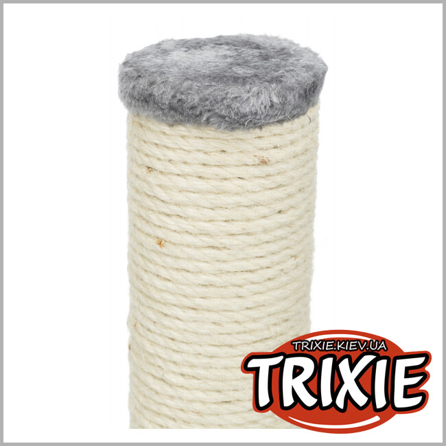 ТРІКСІ Україна - Кігтеточка дряпка на підставціTrixie Parla Scratching Post (сіра 62см)