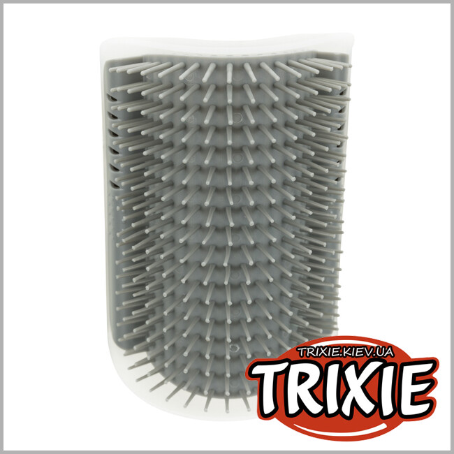 ТРИКСИ Украина - Массажная щетка с креплением на угол Trixie Corner Massage Brush (8*13см, серая)
