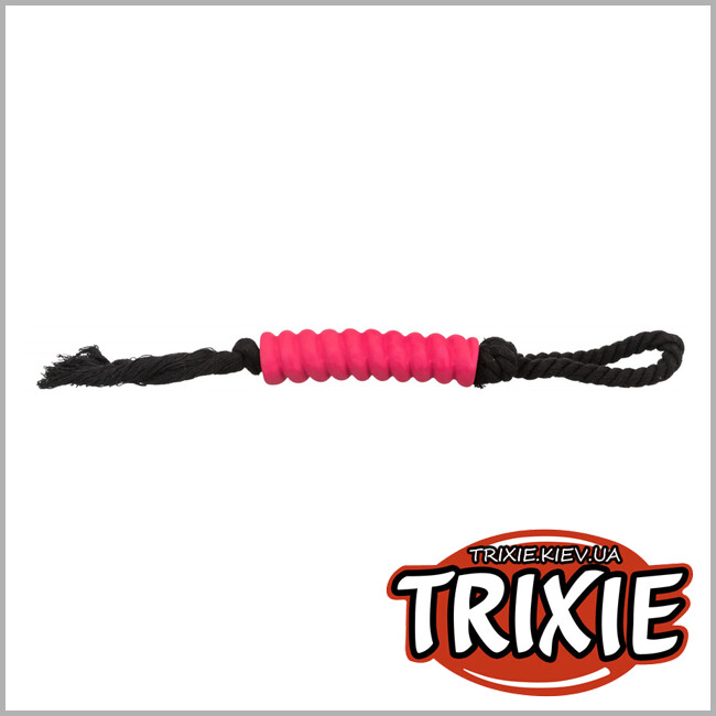 ТРИКСИ Украина - Игровая веревка с палкой TRIXIE (латекс/хлопок, 13 см/40 см)