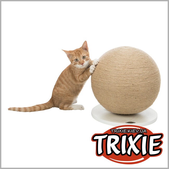 ТРІКСІ Україна - Кігтеточка для кішок Trixie (на дерев'яній опорній плиті з джутом ø 29*31 см.)