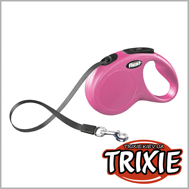 ТРИКСИ Украина - Флекси TRIXIE - New CLASSIC COMPACT (S: 5м/до 15кг, чёрный)