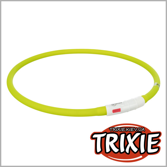 ТРИКСИ Украина - Ошейник USB Flash Light Trixie для собак ( XS-XL 70 cм / ø 10 мм зеленый светящийся)