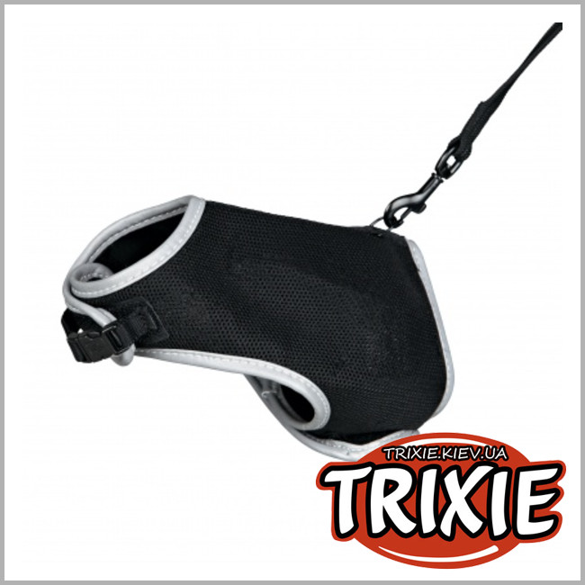 ТРИКСИ Украина - Мягкая шлейка с поводком  Trixie Soft Harness with Leash (Длина 120cм, Размер 24-42см)