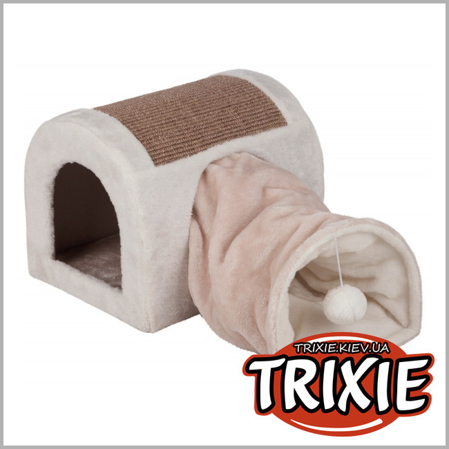 ТРИКСИ Украина - Домик-пещера Ladina+тоннель TRIXIE (Размер: 32×32×40см)