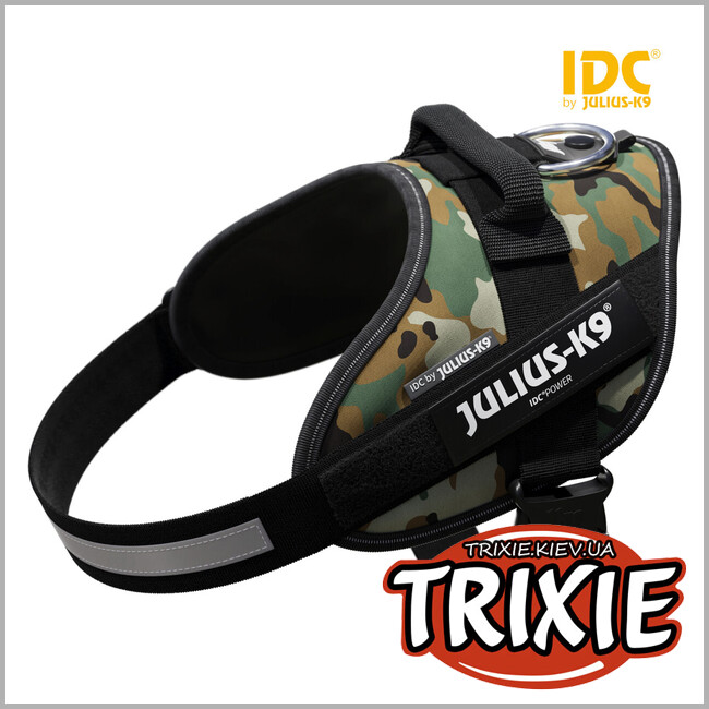ТРІКСІ Україна - Шлея тренувальна для собак Trixie 14844 "Julius-K9® IDC",M/0: 58-76см/40мм, камуфляж