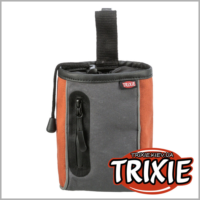 ТРИКСИ Украина - Сумка для лакомства 32287 2 в 1 на пояс Trixie с клипсой/контейнером для пакетов 9х15см