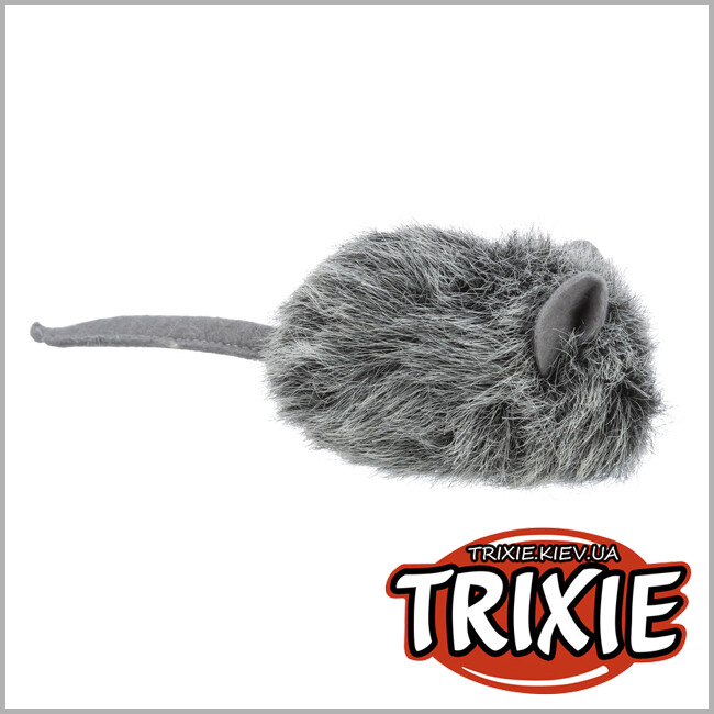 ТРИКСИ Украина - Игрушка Trixie 41115 для кошек Мышь плюшевая с кошачьей мятой 9 см