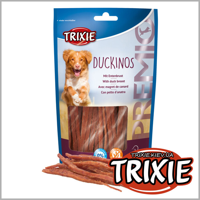 ТРІКСІ Україна - Ласощі для собак Trixie 31594 PREMIO Duckinos качина грудка 80г