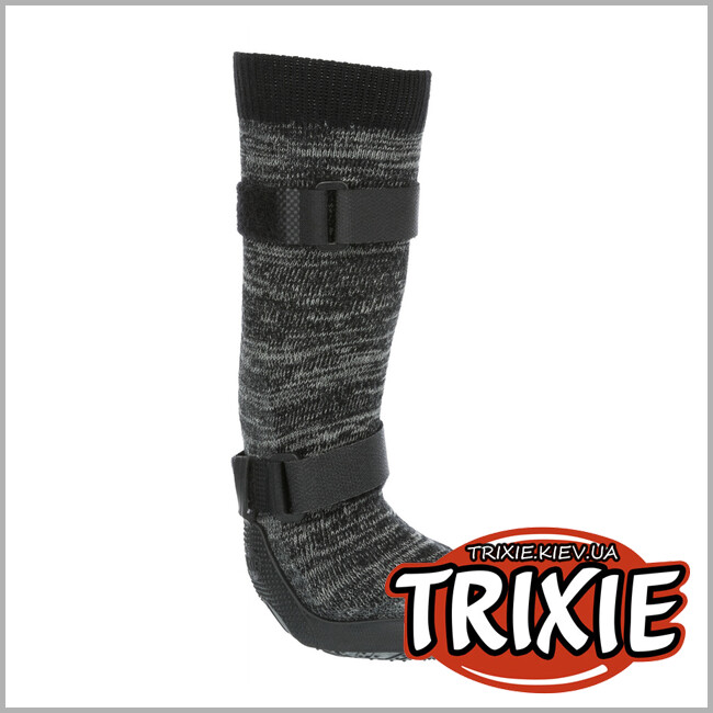 ТРИКСИ Украина -  Защитные носки д/собак Walker Socks-TRIXIE (ХS, черный/серый (2шт/уп)