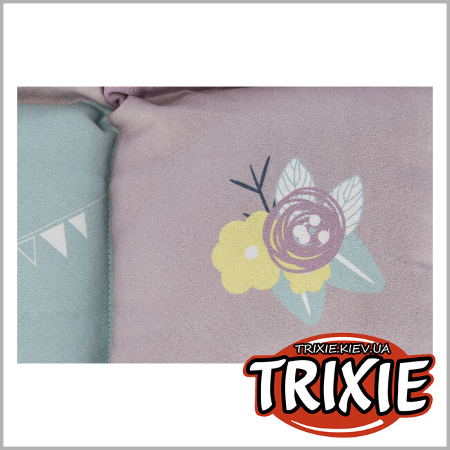 ТРИКСИ Украина - Лежак для щенков Рatchwork-TRIXIE (60х60см, сиренев/мятный/розовый)