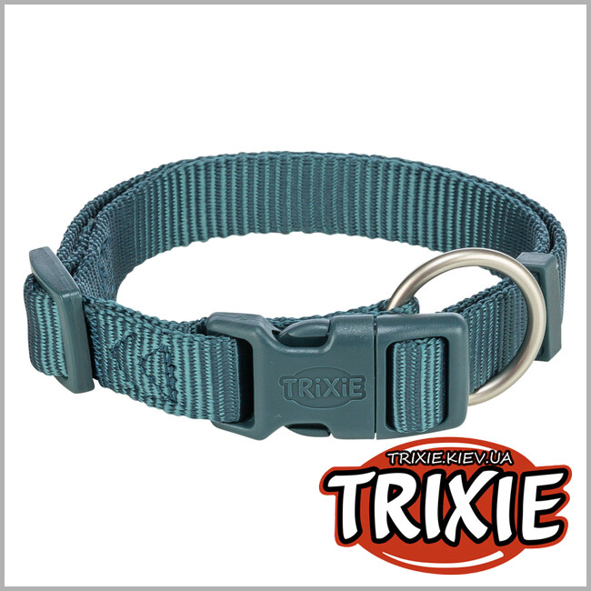 ТРИКСИ Украина - Ошейник для собак Trixie 201432 Premium XS–S 22–35 см 10 мм сине-зеленый