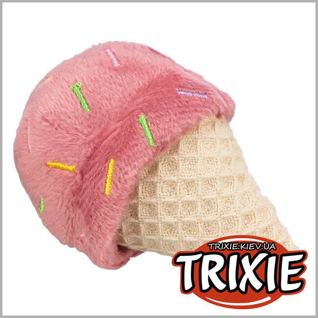 ТРІКСІ Україна - Іграшка Trixie 45552 для котів Морозиво і тістечко плюш з котячою м'ятою 7 см