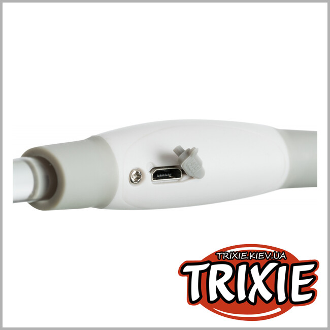 ТРИКСИ Украина - Светящийся ошейник Flash USB - TRIXIE  (S–M: 40см/8мм,многоцветный)