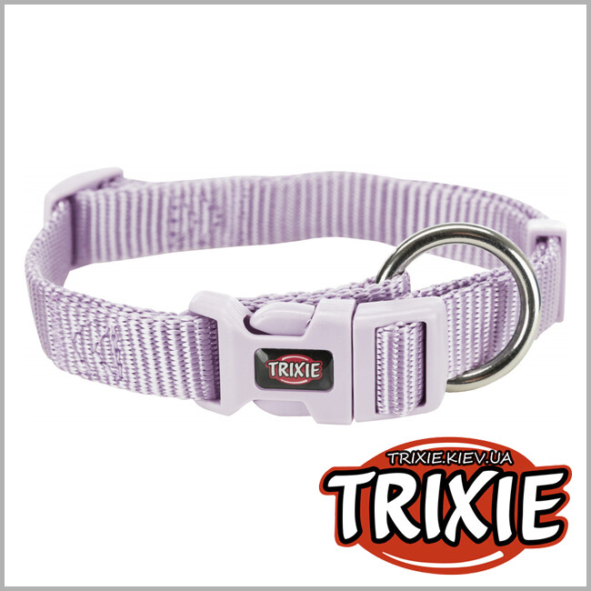 ТРИКСИ Украина - Ошейник Premium-TRIXIE нейлон (S–M: 30–45см/15мм, сиреневый)