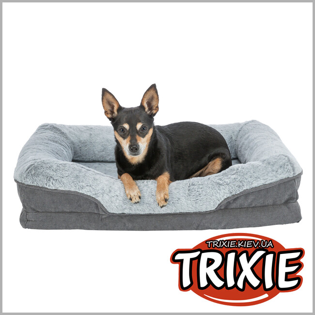 ТРИКСИ Украина - Лежак Trixie 374051 "Lino vital" ортопед., 90х65см, серый/светло-серый