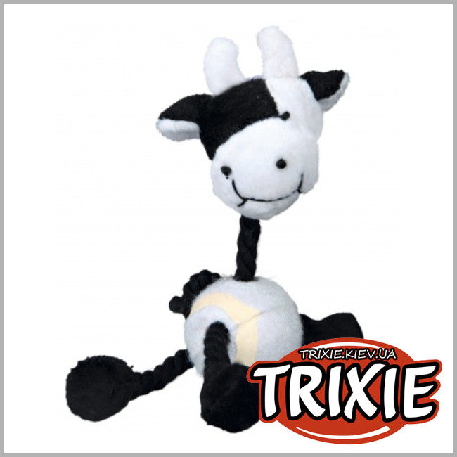 ТРИКСИ Украина - Игрушка Trixie для собак Животное с теннисным мячом и веревкой плюш (1шт, 16см)