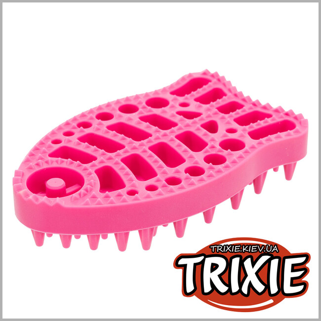 ТРИКСИ Украина - Щетка массажная д/котов TRIXIE (силикон, 7х11см, розовый)