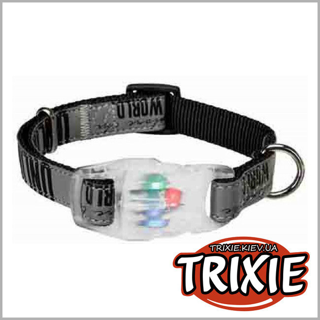 ТРИКСИ Украина - Ошейник Explore-TRIXIE с маячком-мигалкой (S–M: 30–45см/20мм, черный)