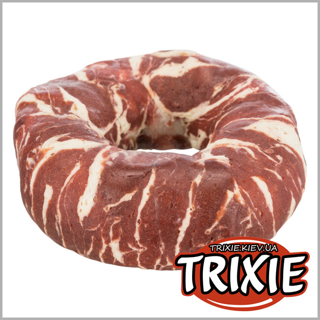 ТРИКСИ Украина - Жевательное кольцо Denta Fun-TRIXIE (мраморн.говядина, 10см/110гр, 100шт/уп)